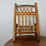 Wall mail rack in bamboo 60s 70s