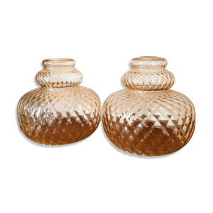 Paire de globes en verre - empoli