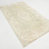 5x8 Green Cream Oriental Turkish Vintage Rug,  142x240Cm