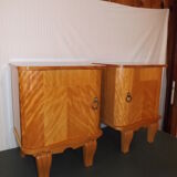 Pair of bedside lemon tree and brass