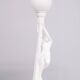 Art Deco White Ceramic naked Woman lamp Globe Italy 1970s