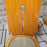 Set of 4 brutalist bistro chairs