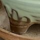 Pot tripode et soucoupe céramique vintage