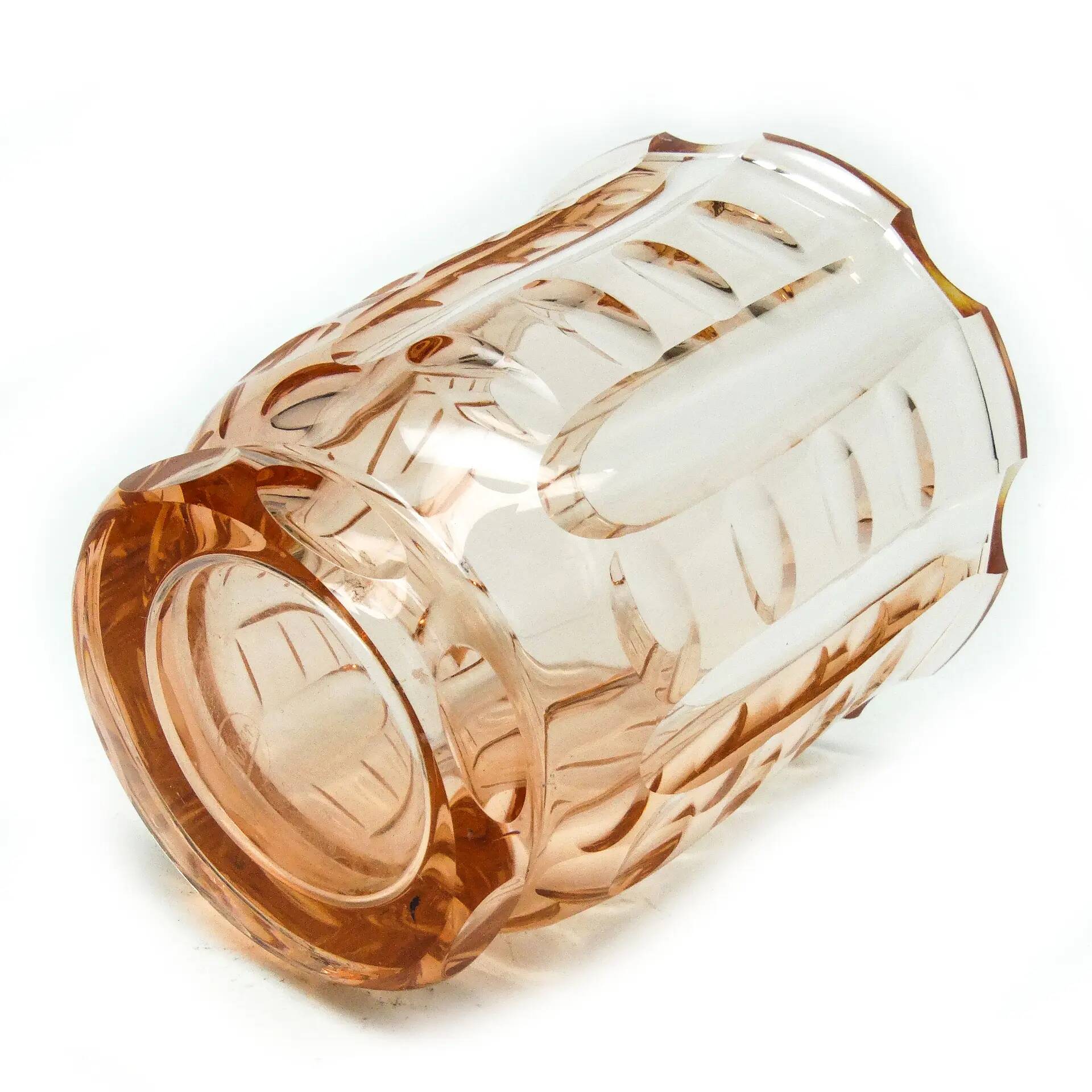 Art Deco vase, crystal, Bohemia, Czechoslovakia, 1930s