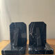 Pair of Art Deco bookends in black marble