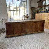 XXL solid oak counter sideboard
