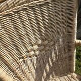 Rattan armchair duo