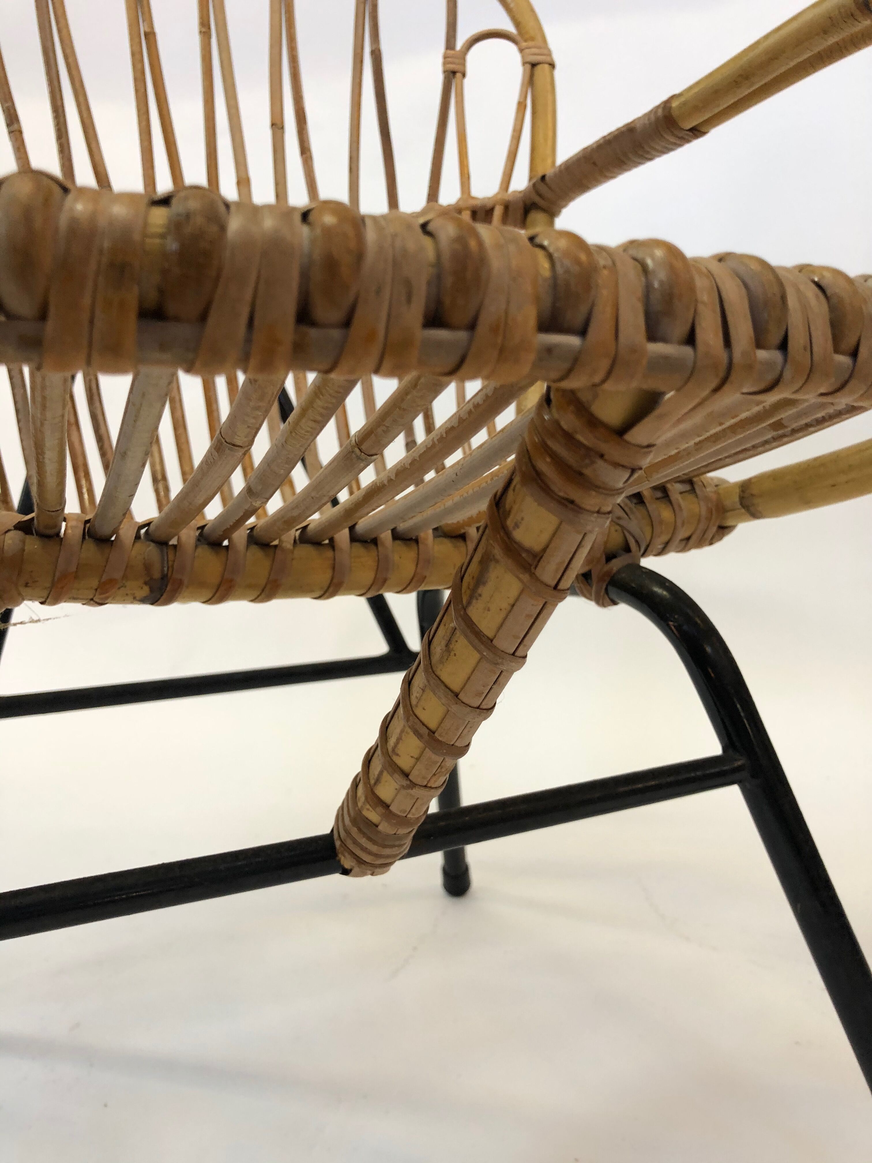 Rattan chair by Rohe Noordwolde, 1960