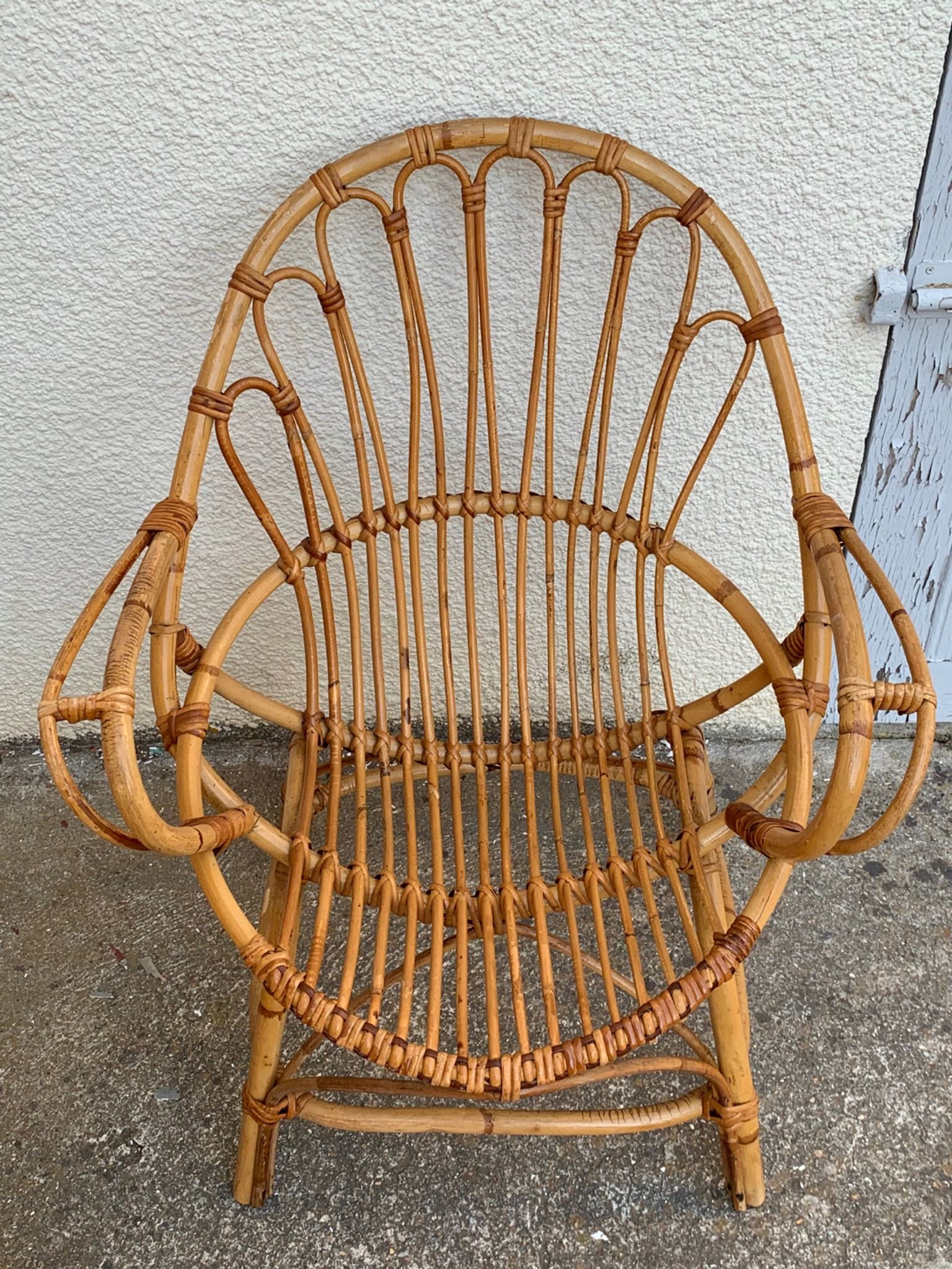 Pair of vintage shell armchairs 1950