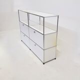 USM haller white furniture - highboard with 4 hatch doors