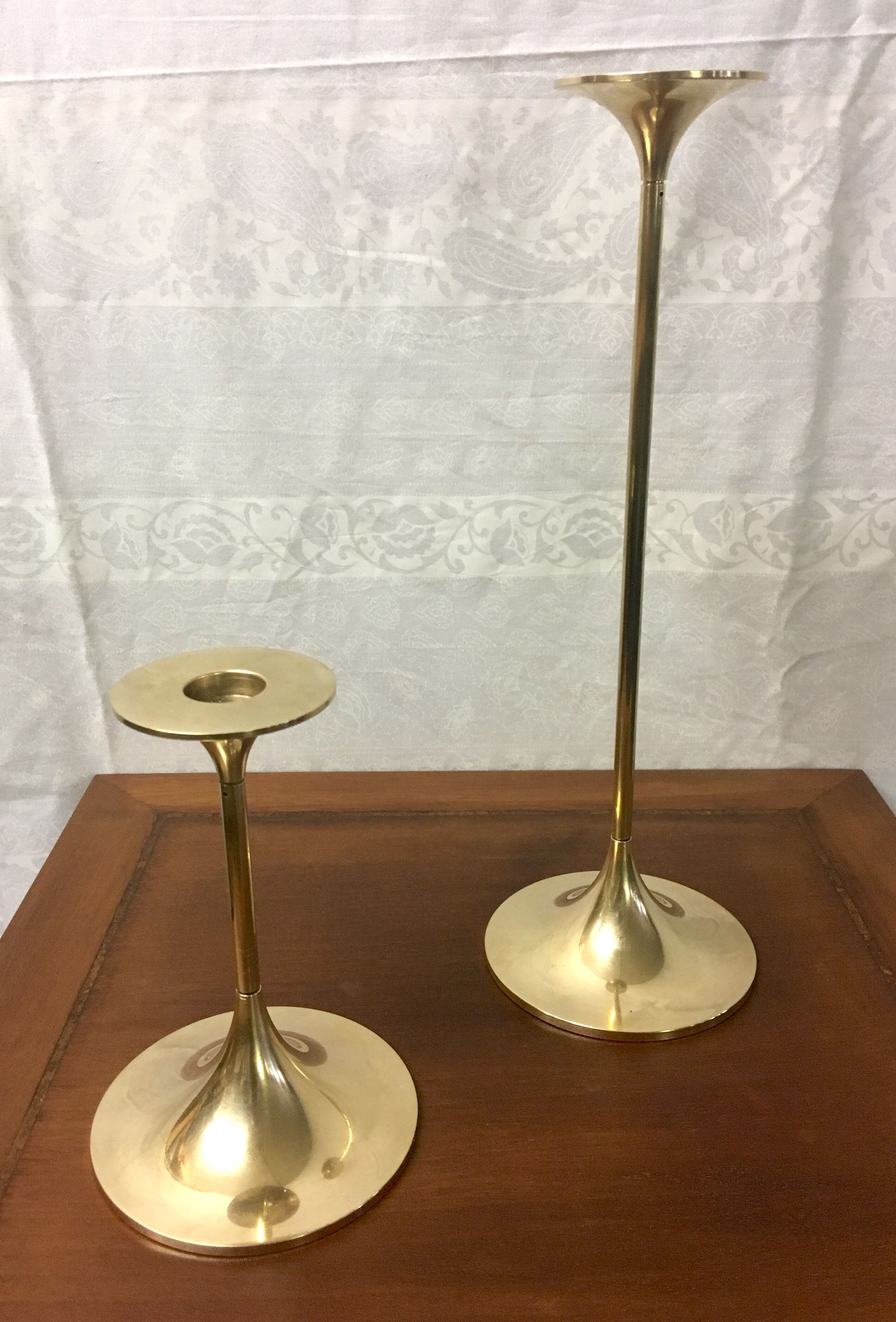 Scandinavian design candlestick duo - 1960s
