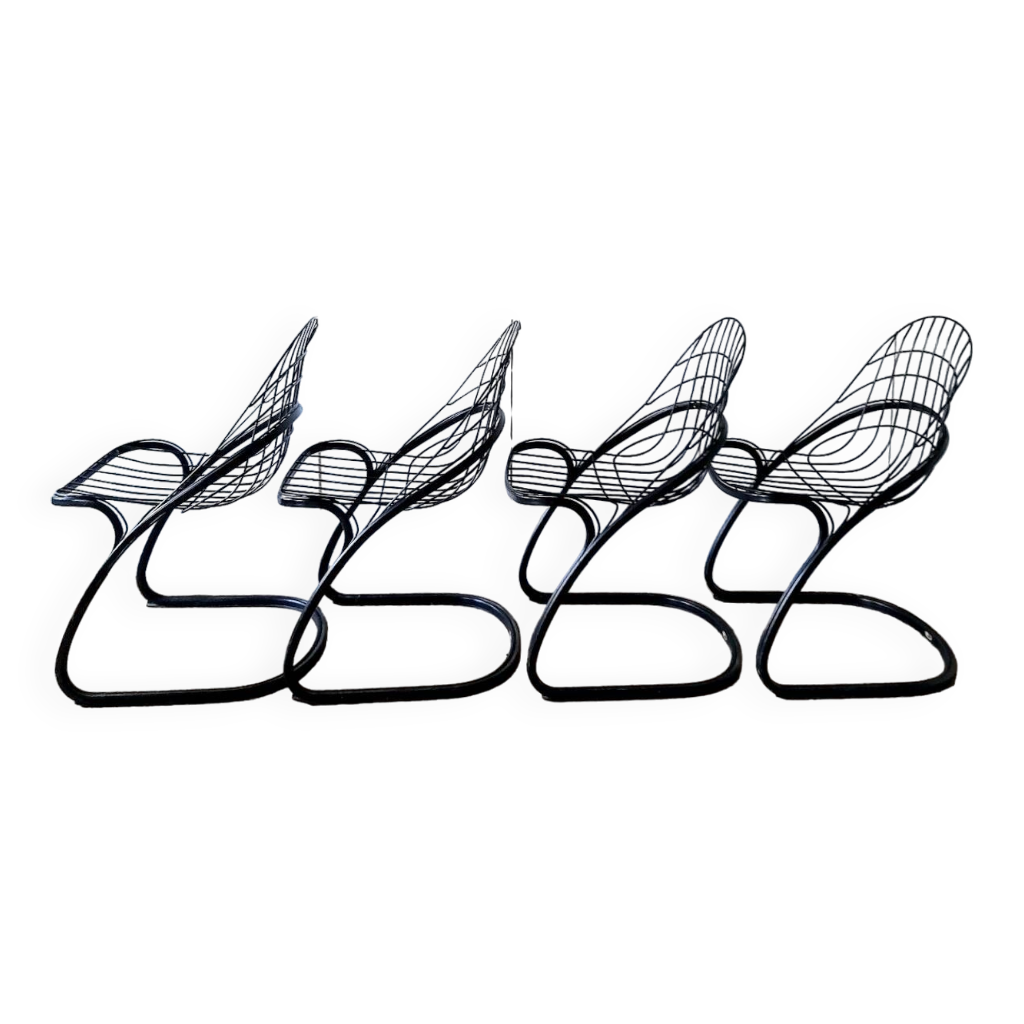 4 Sabrina chairs by Gastone Rinaldi for Thema