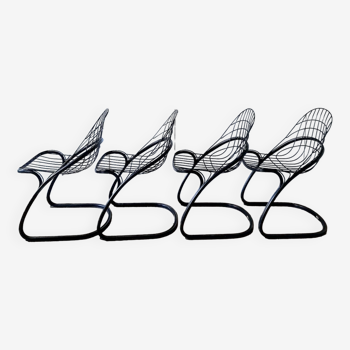 4 Sabrina chairs by Gastone Rinaldi for Thema