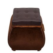 Stunning curved Velvet pouf with storage 1960s France