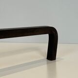 Pair of modernist wrought iron fire dogs