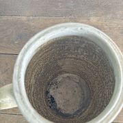 Ancien pot à graisse/vase en grès vernissé vintage – 2 anses