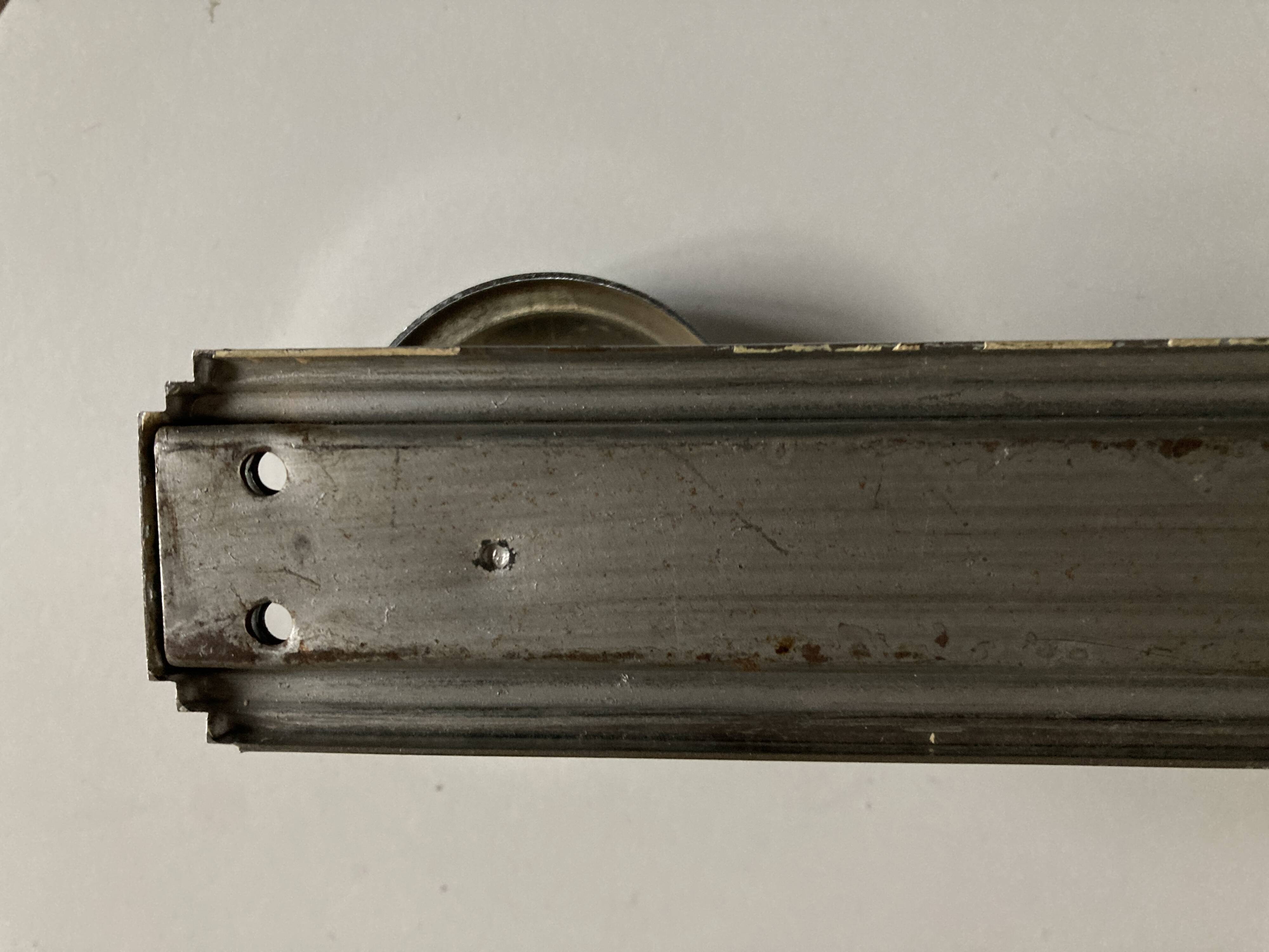 chrome Art Deco bathroom coat hook 57cm