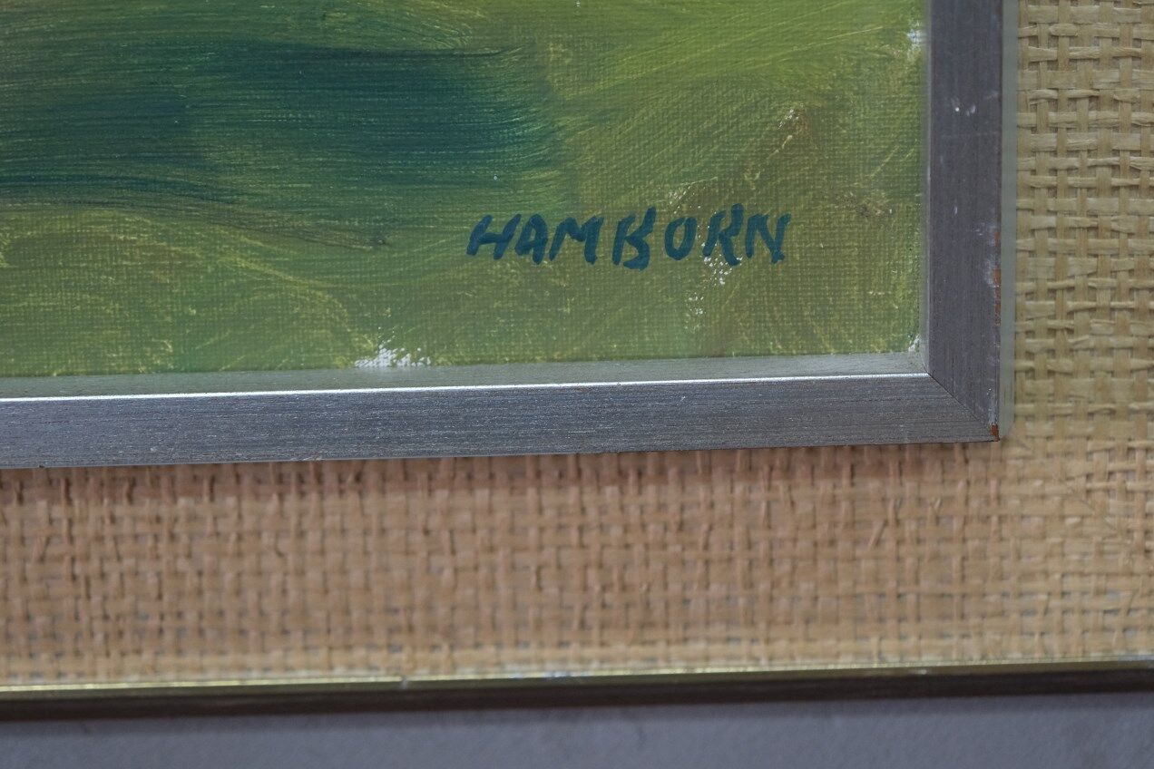 Axel Hamborn (1892-1971) Swedish modern landscape, 1960s, oil on canvas, framed