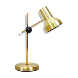 Articulated golden metal table lamp