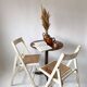 Pair folding chairs caning