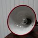 Red desk Guzzini lamp of the 1970s Italy