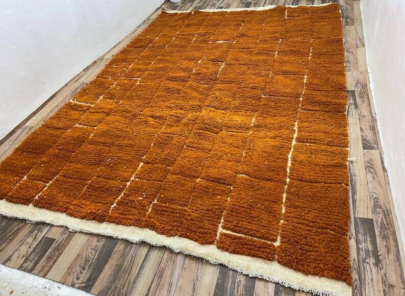 Traditional handmade wool Berber rug size 150x250 cm