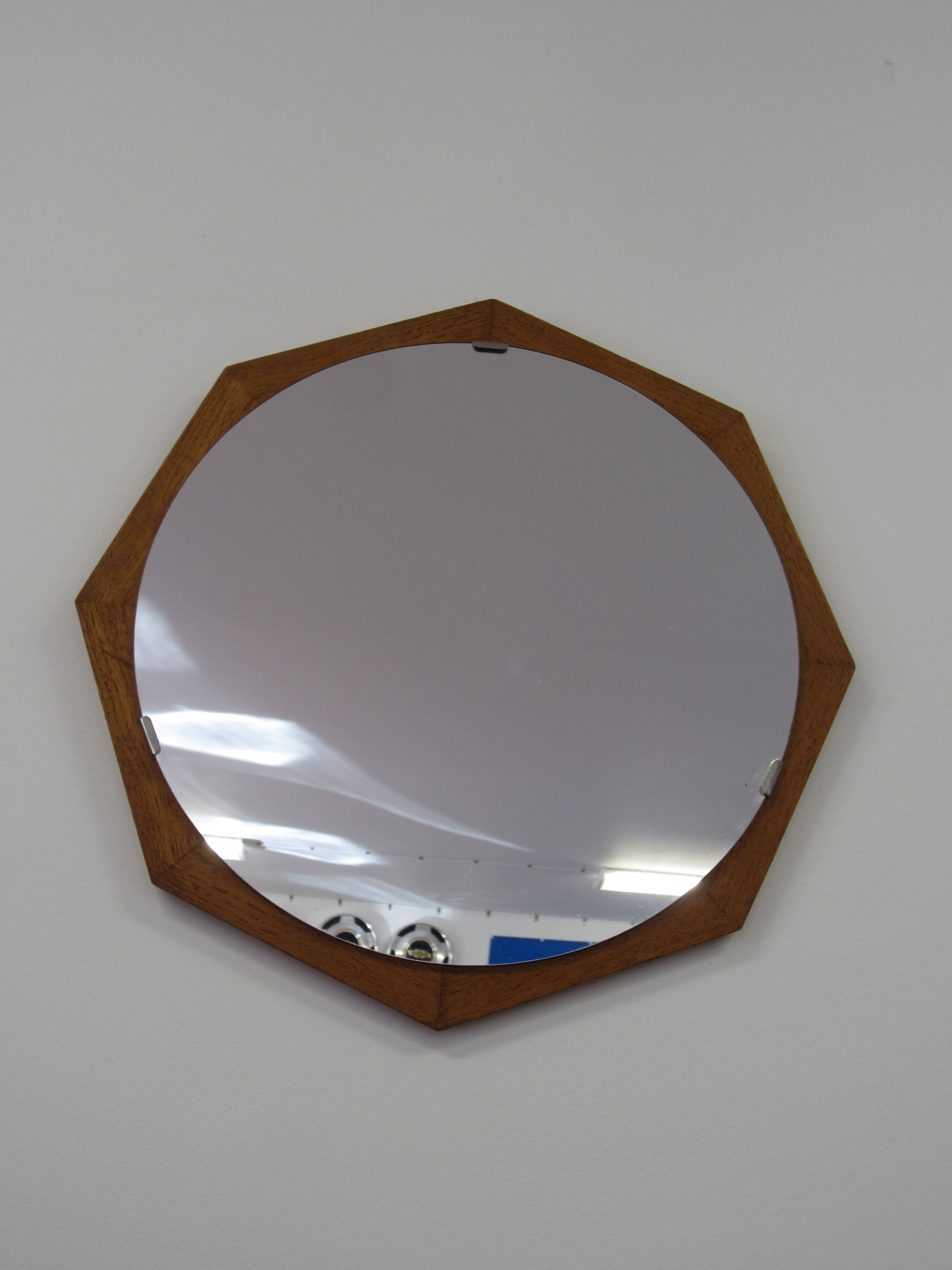 Octagonal Scandinavian mirror 43 cm