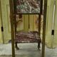 Side table / bedside table in red marble and brass – circa 1900
