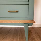 Vintage dresser, celadon green