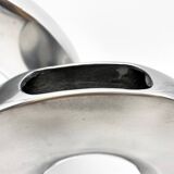 Pair of “donut” vases / cast aluminum – 1970s Italy