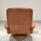 Adjustable and swivel brown armchair by De Sede 50