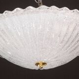 Charming Italian Trasparent Murano Glass Ceiling Fixture, Murano, 1960