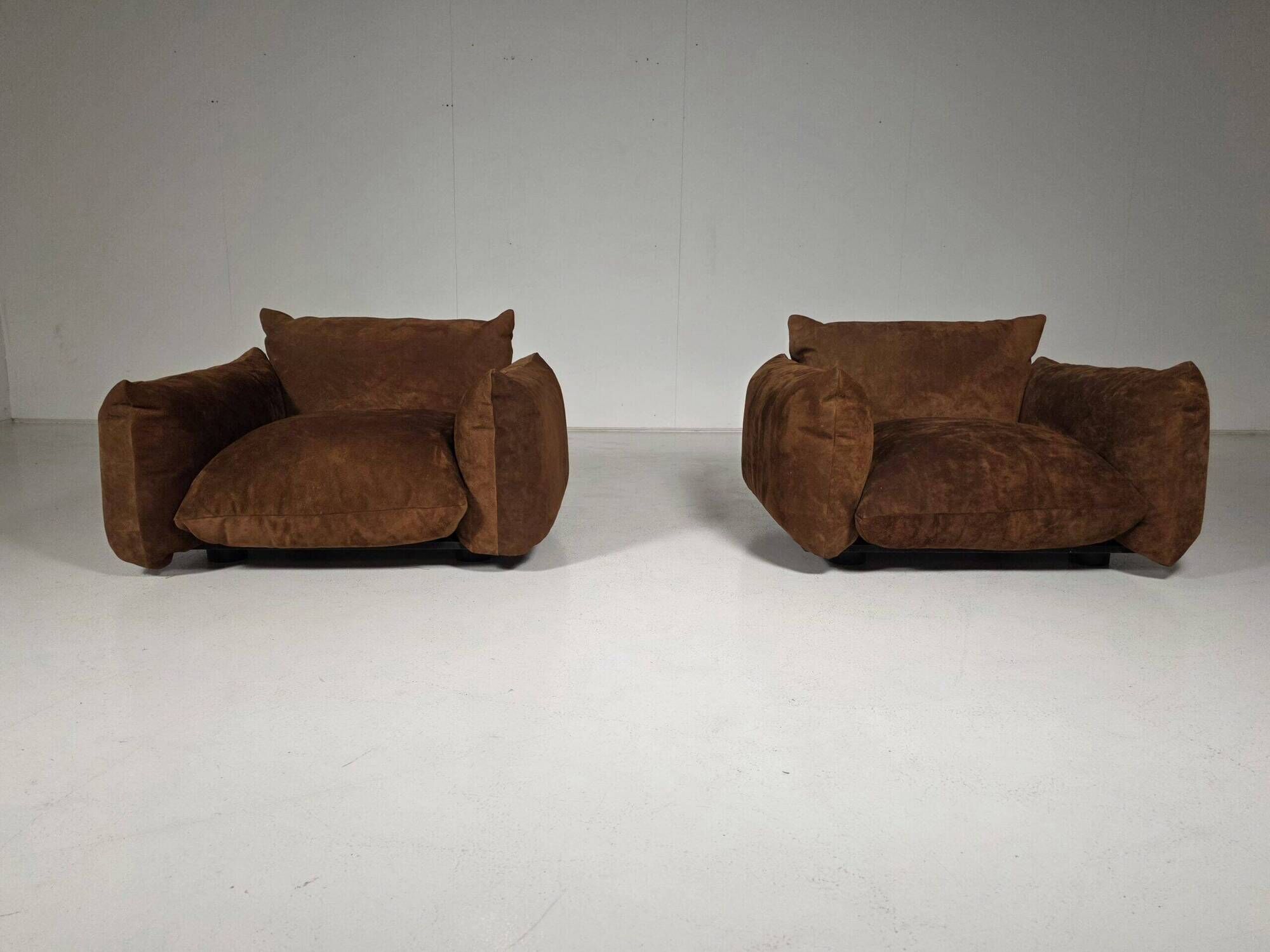 Pair of Marenco lounge chairs by Mario Marenco for Arflex, 1970s