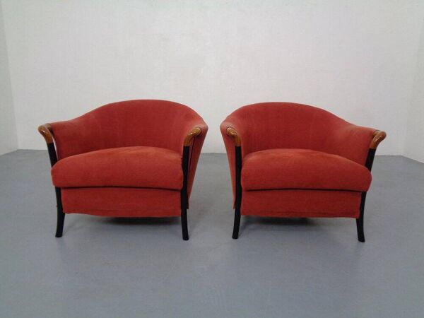 Set of Progetti Lounge Chairs by Umberto Asnago for Giorgetti, 1980s, Set of 2