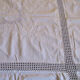 Embroidered white cotton tablecloth