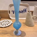 Vintage blue opaline soliflore vase