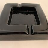 Black glass ashtray