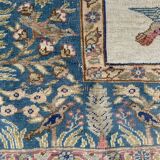 Tapis ancien turc Cesareh en soie fait main 114x176 cm
