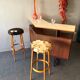 Duo of vintage bar stools