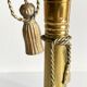 Trio of vintage knotted candlesticks brass