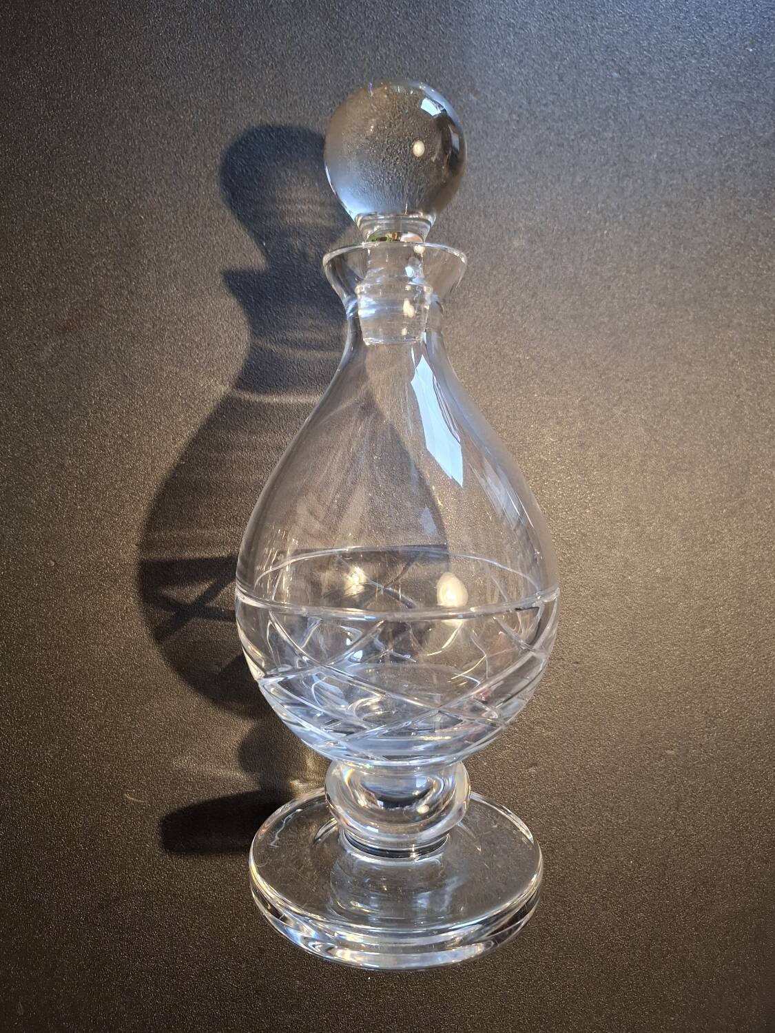 Cut crystal carafe