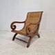 Colonial Style Carved Caned Plantation Chair