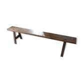 Antique brutalist wooden bench
