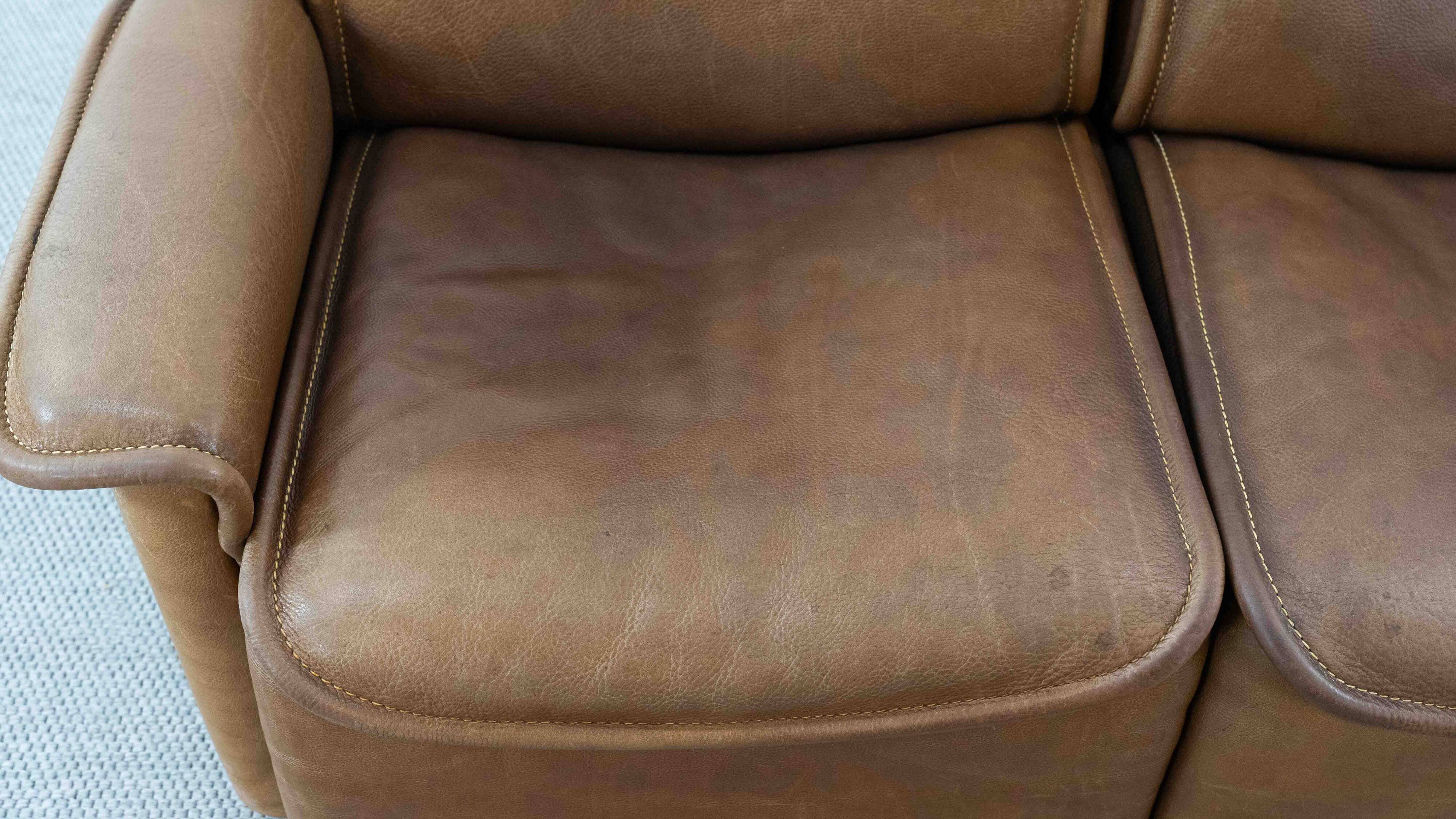 Modular De Sede Sofa DS-12 in cognac leather, 70s