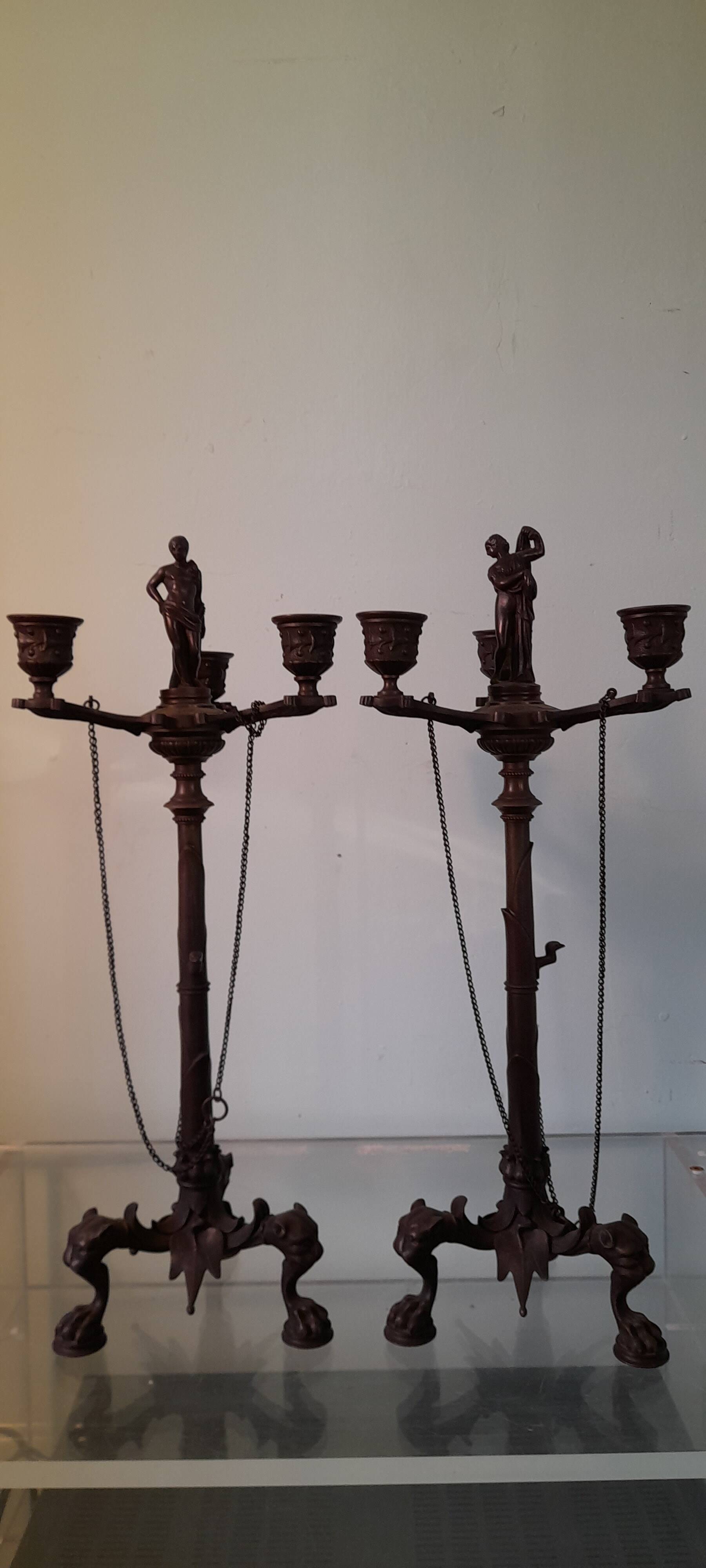 Napoleon III bronze candelabra
