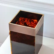Vintage style basket Christian Dior Home, tortoiseshell acrylic