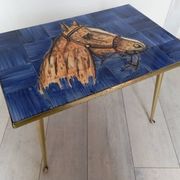50s ceramic horse coffee table