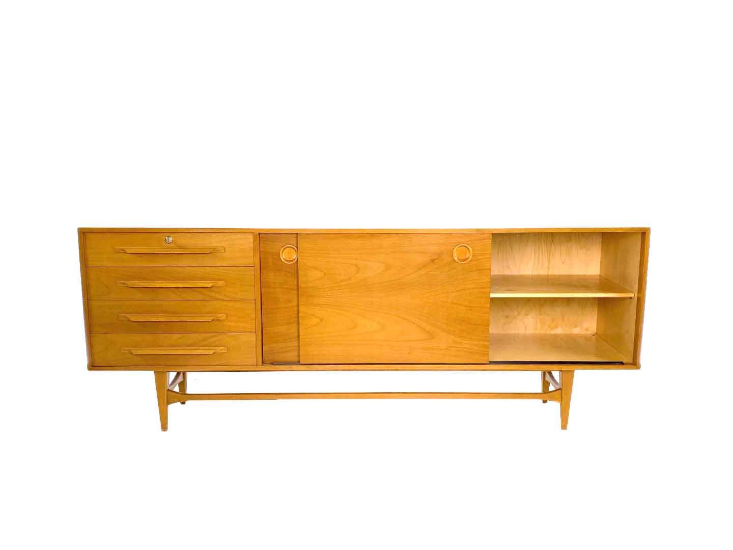 Vintage cherry wood sideboard - georg pollmann möbelfabrik, 1960s