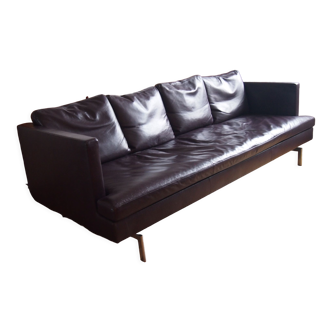 Leather sofa Stricto Sensu design Didier Gomez Cinna