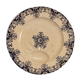 Set of 6 plates with asparagus earthenware from Rouen N.Bl